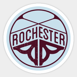 Rochester Flower Logo - burgundy Sticker